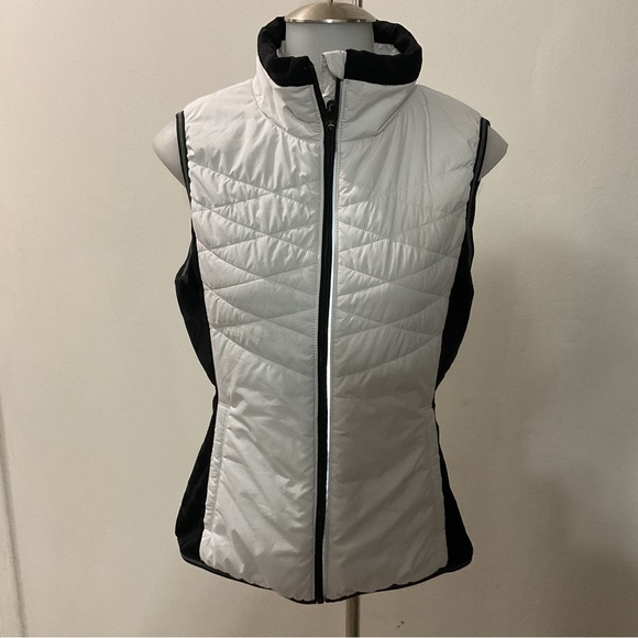 Lole Icy White Black  Down Puffer Vest Size M - Picture 4 of 11